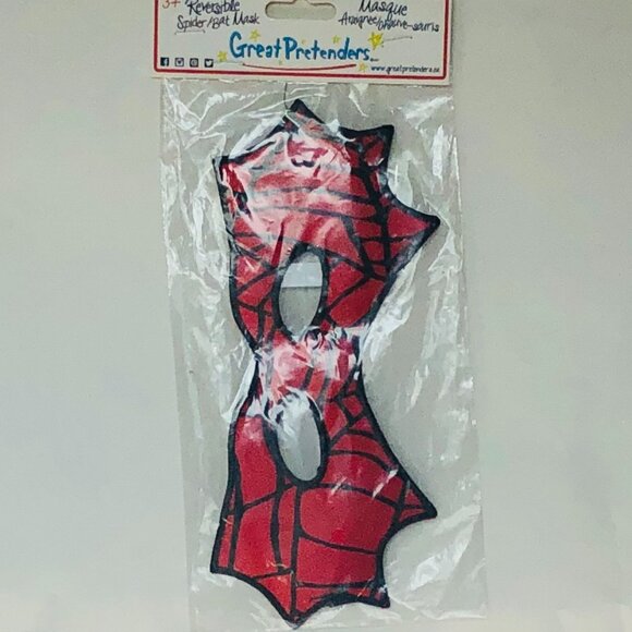 New w/Tag-Great Pretenders Reversible Spider/Bat Mask - Picture 3 of 11